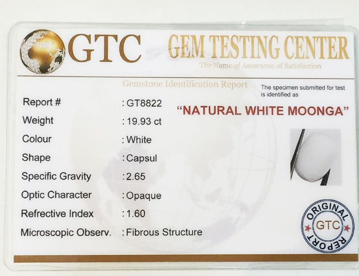 22.25 ratti/19.93 ct Natural Certified  White Coral/सफ़ेद मूंगा